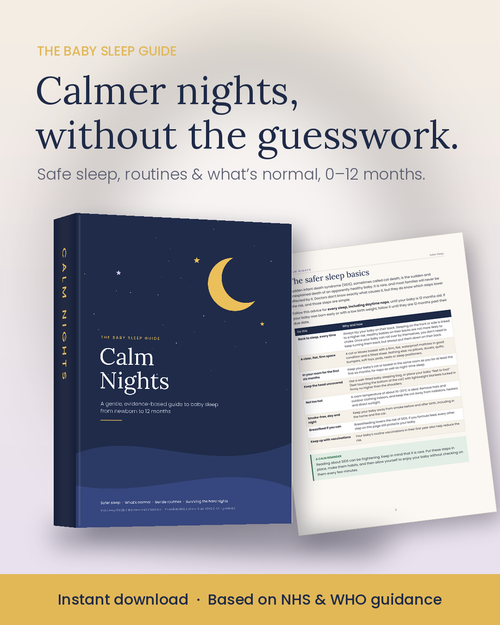 A page from the Calm Nights baby sleep guide